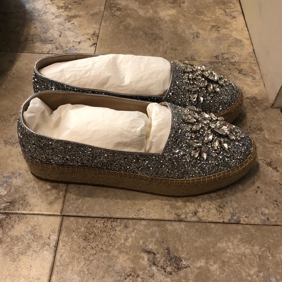 Silver Metallic Espadrille Platform - Picture 3 of 5